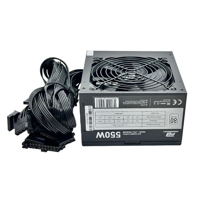 PowerBoost PB550WB 550W 80+ White APFC 4*PCI-E 6+2 Pin 12cm Siyah Fanlı ATX PSU - görsel 3