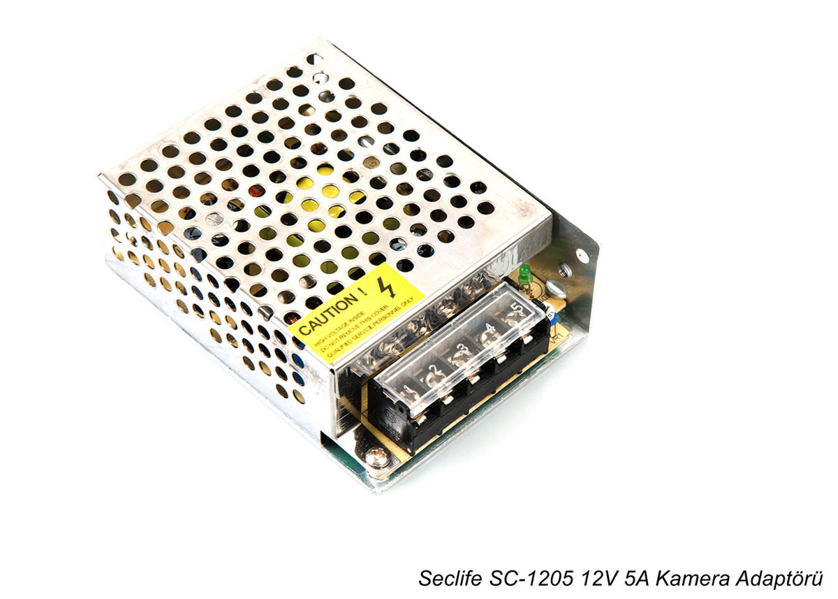 Seclife SC-K1205 12V 5A Metal Güvenlik Kamera Adaptör - görsel 2