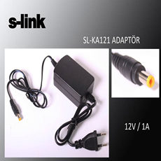 S-link SL-KA1211 12V 1A Plastik Güvenlik Kamera Adaptör