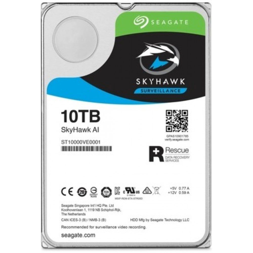 10 TB Seagate SKYHAWK 3,5" 256MB 7200RPM (ST10000VE001) 7/24 Güvenlik Diski - görsel 2