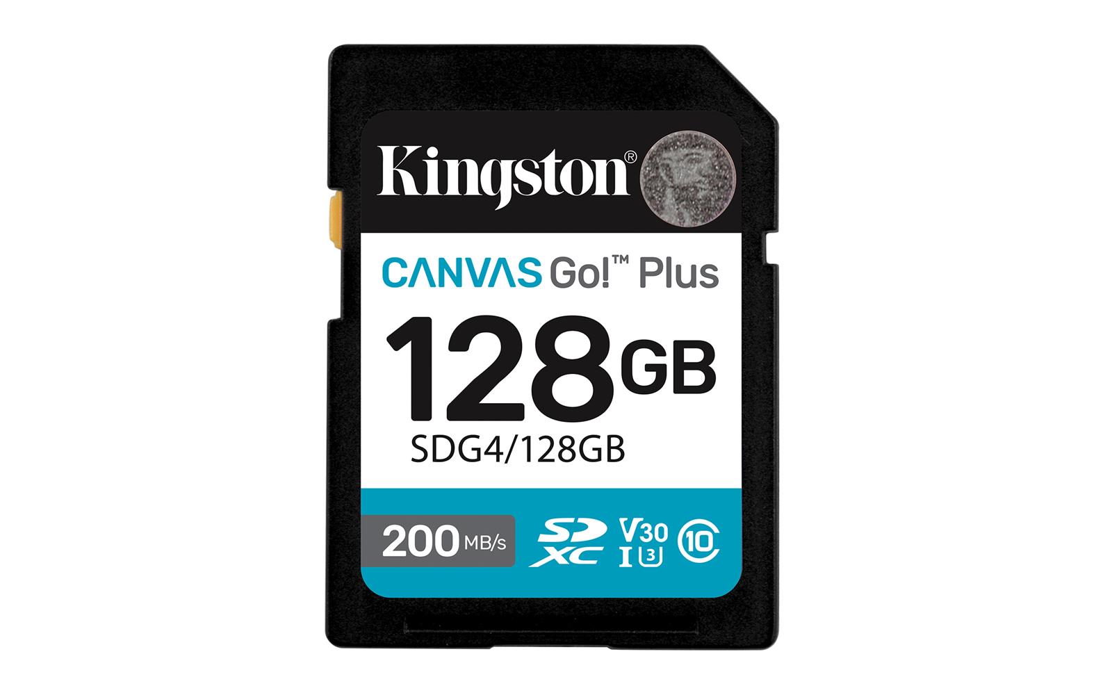 Kingston SDG4/128GB 128GB SDXC Canvas Go Plus Gen4 200MB/s C10 UHS-I U3 V30 Hafıza Kartı - görsel 2