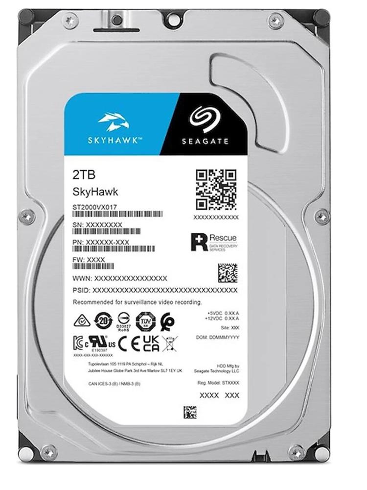 Seagate 2TB ST2000VX017 5900Rpm 256MB Harddisk 7/24 Güvenlik Diski (Koyuncu Distribitör Ürünü)