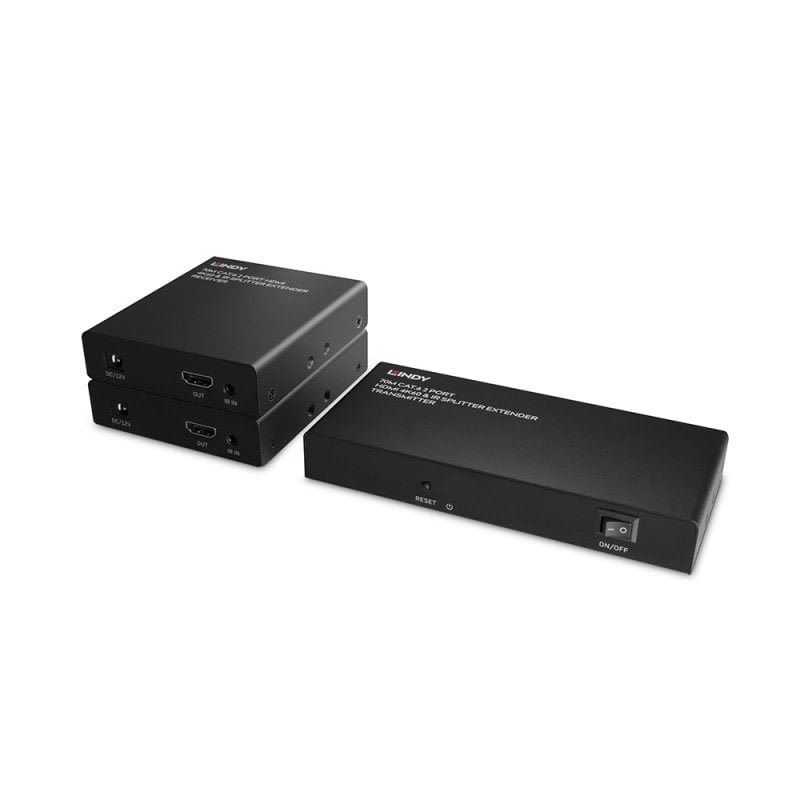 Lindy LIN-38385 70m Cat.6 2 Port HDMI 4K60 & IR Splitter Extender - görsel 3