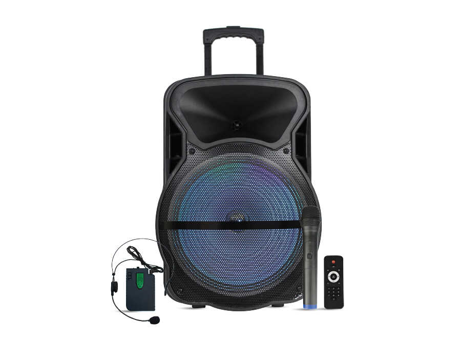 WESTA WAP-15503ET 15" 300W 2 Yollu Şarjlı Aktif Kabin Hoparlör 2 Mikrofonlu - görsel 2