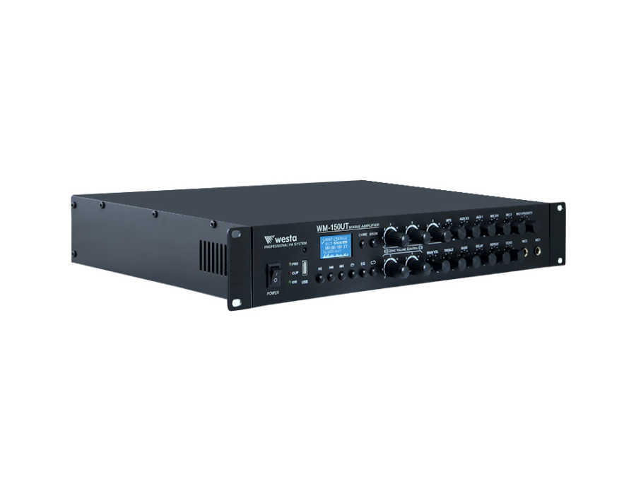 WESTA WM-150UT 150W 100V Trafolu 6 Bölgeli USB Bluetooth Mikser Amfi - görsel 3