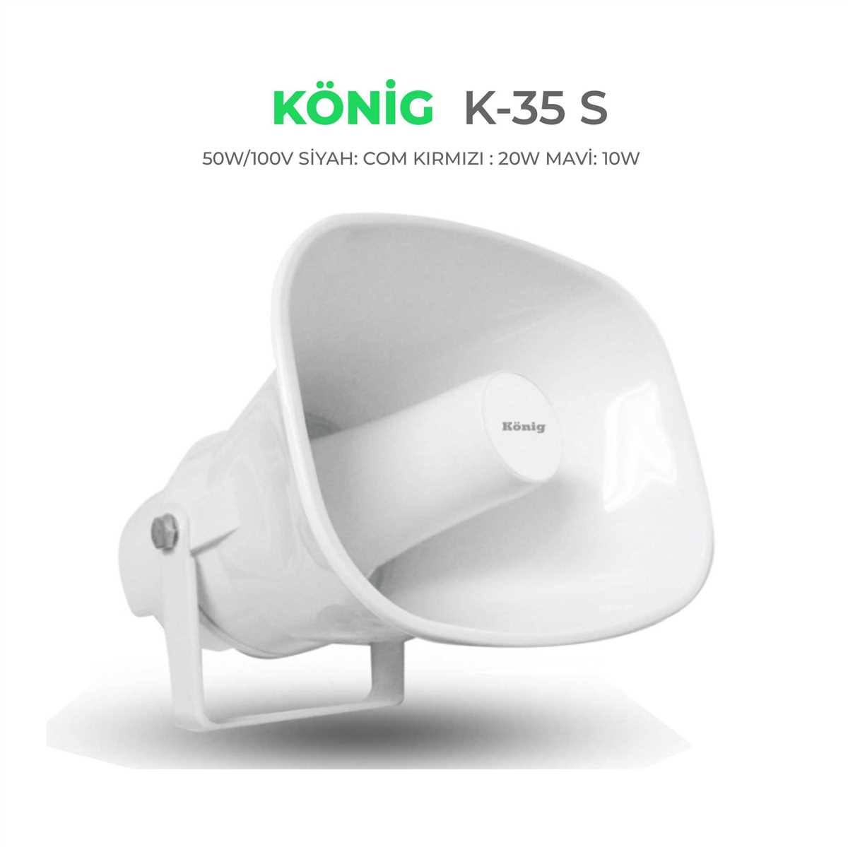 KÖNİG K-35/S 15W 100V Line / 8 Ohm Dış Ortam Horn Hoparlör