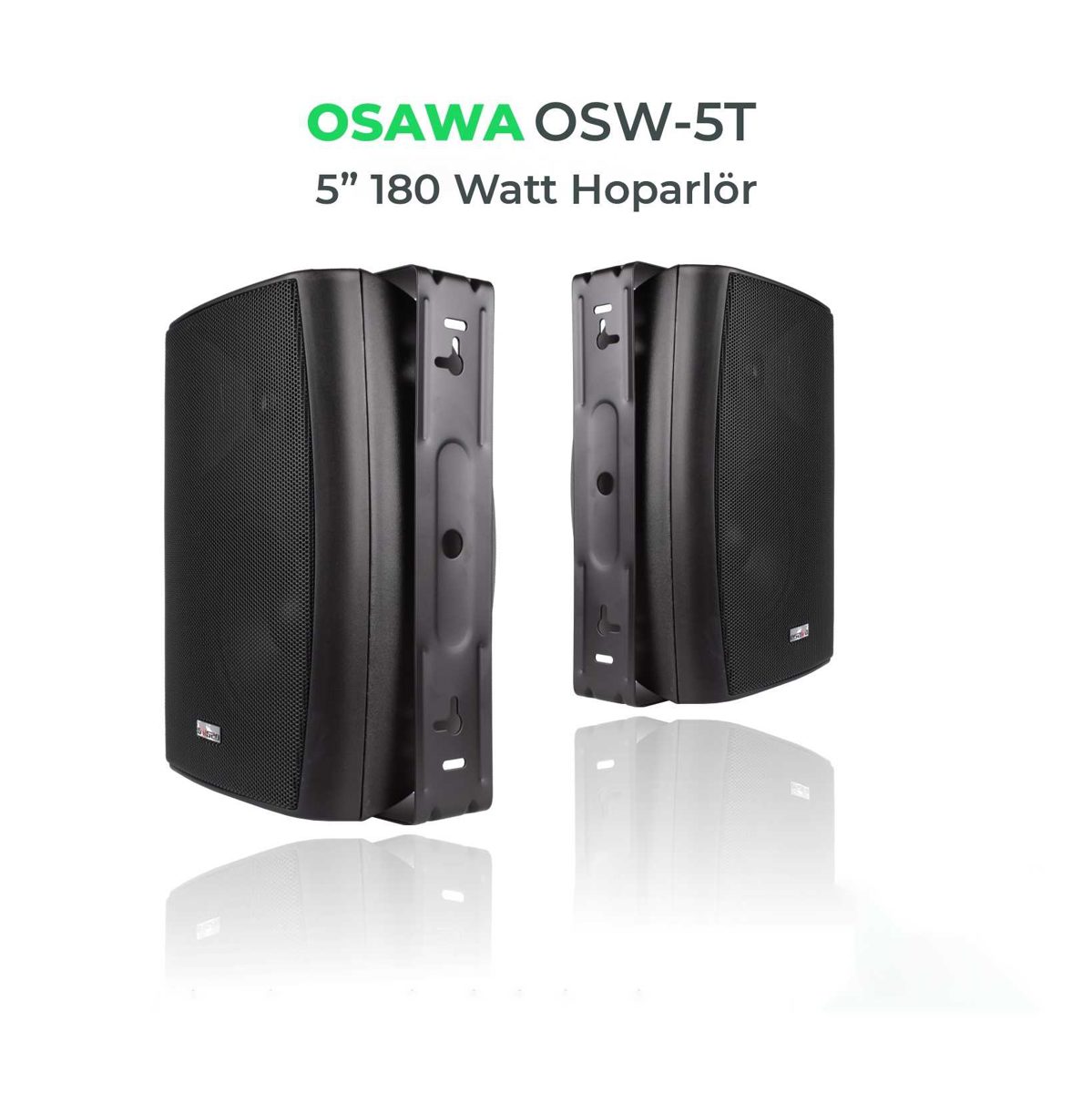 OSAWA OSW-5T 5" 180W 100V Trafolu Duvar Tipi Sütun Hoparlör Siyah - görsel 2