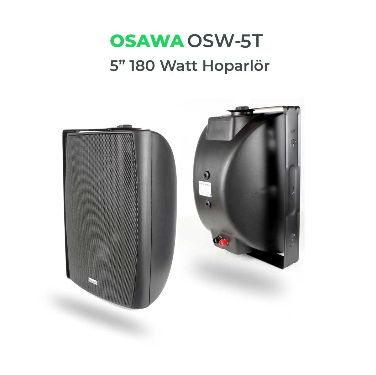 OSAWA OSW-5T 5" 180W 100V Trafolu Duvar Tipi Sütun Hoparlör Siyah