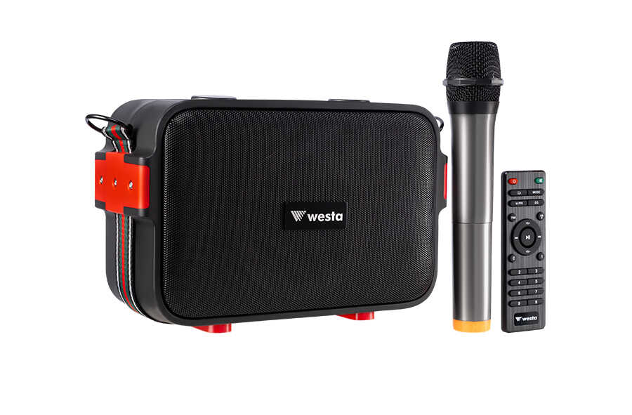 WESTA WAP-500H 5.25" 40W 2 Yollu Şarjlı Aktif Kabin Hoparlör 1 El Mikrofonlu