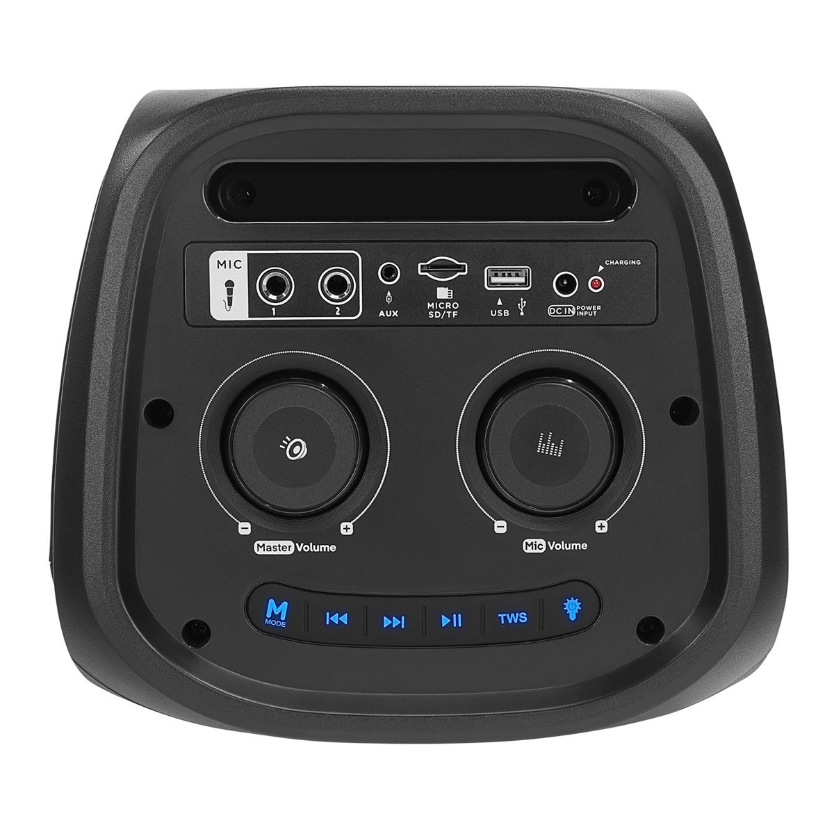Mikado MD-11BT Siyah 20*2 40W RGB Işıklı Kablosuz Mikrafonlu Taşınabilir Speaker - görsel 2