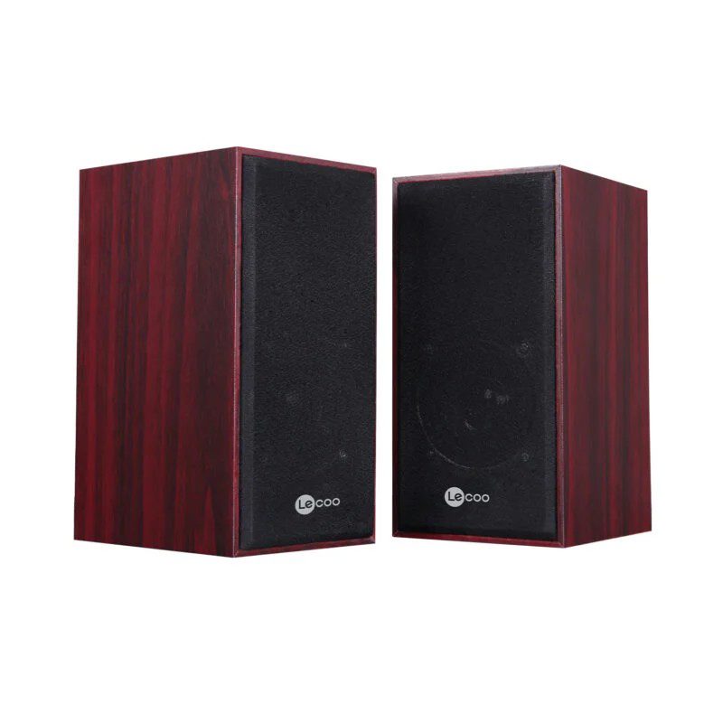 Lecoo DS105 Kablolu USB+3.5mm Jack Girişli 6W Stereo Masaüstü Ahşap Hoparlör - görsel 2