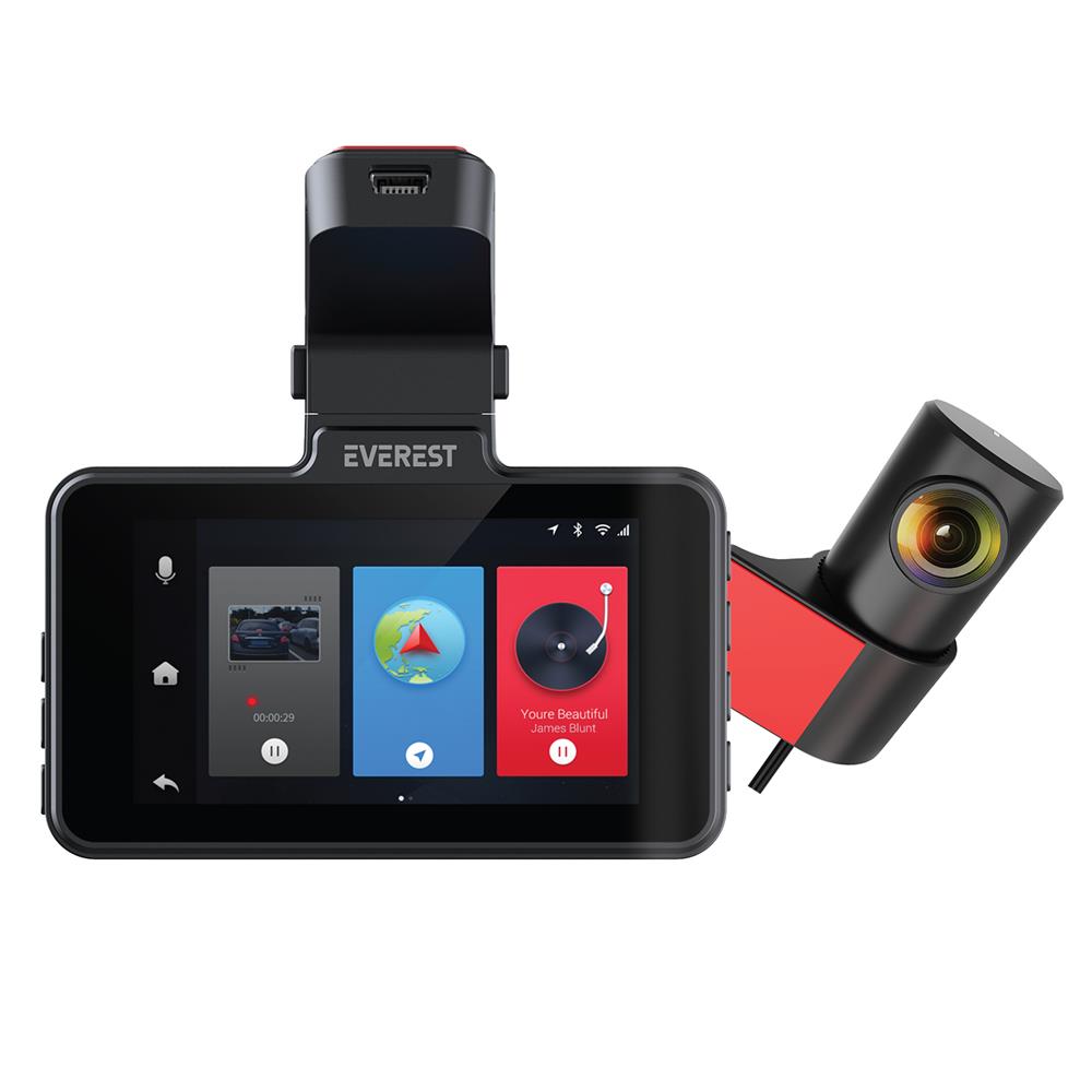 Everest CAR15 3.0"IPS Ekran 1080P+720P 120° Açı G-Sensor+Wifi 64GB TF Kartlı Araç Ön Ve Arka Kamera - görsel 2
