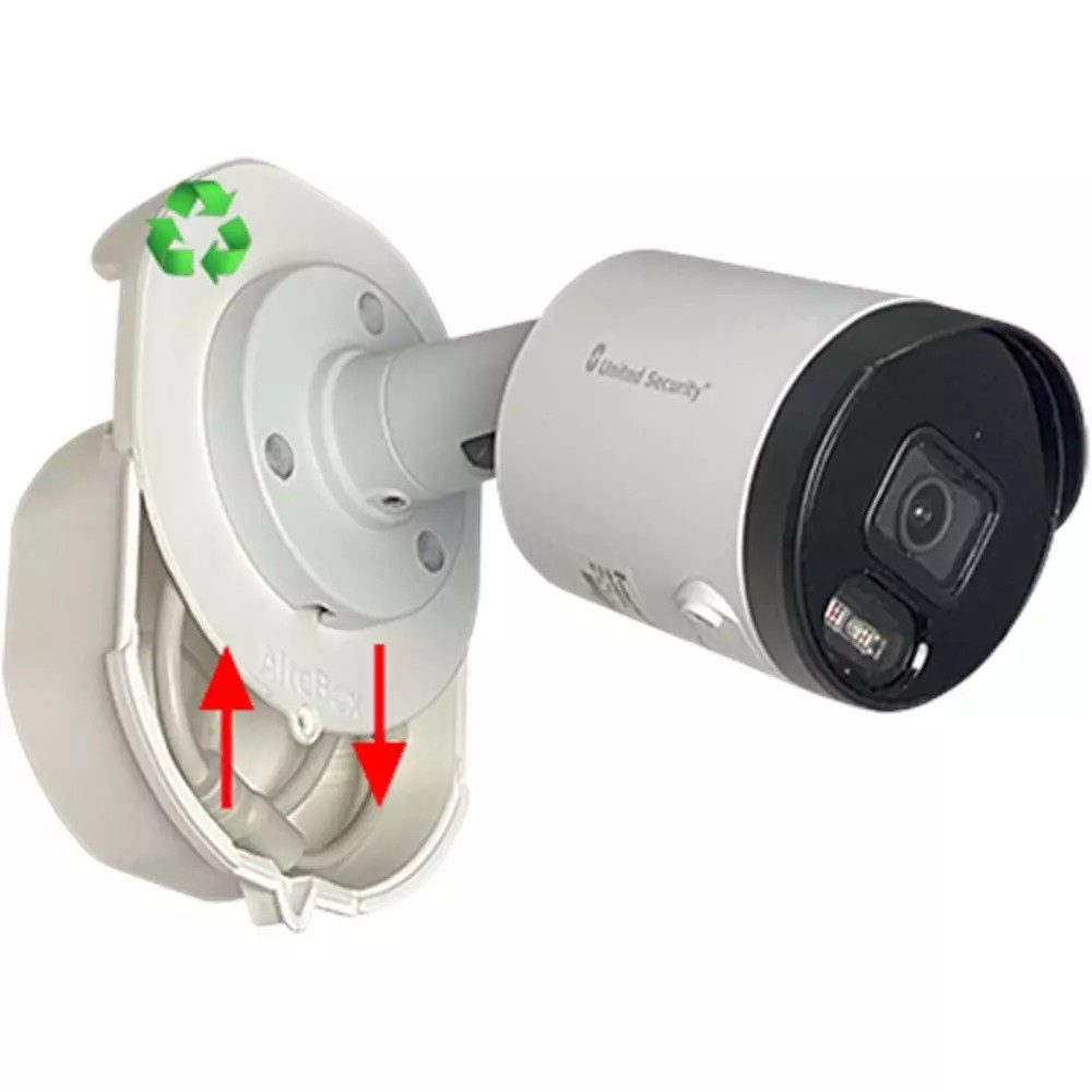 Altebox AB-7005EB Yuvarlak/Kayar Kapaklı Kamera Buatı (Beyaz) - görsel 3