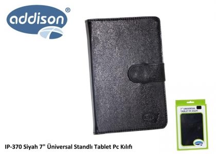 ADDISON IP-370 SİYAH 7'' ÜNİVERSAL STANDLI TABLET PC KILIFI