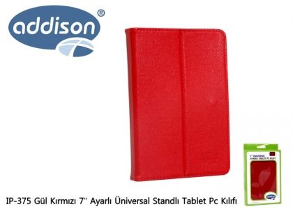 Addison IP-375 Kırmızı 7'' Üniversal Standlı Tablet PC Kılıfı
