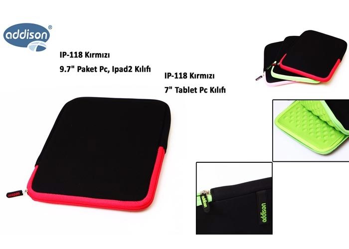 ADDISON IP-118 7'' Kırmızı Tablet Kılıfı - görsel 2