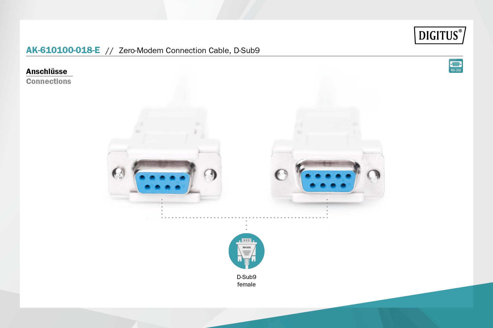 Digitus AK-610100-018-E Modem Bağlantı Kablosu - görsel 4