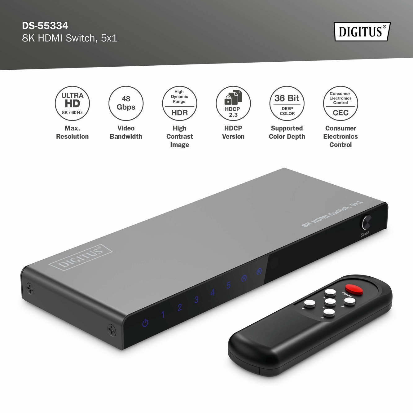 Digitus DS-55334 8K HDMI Switch - görsel 9