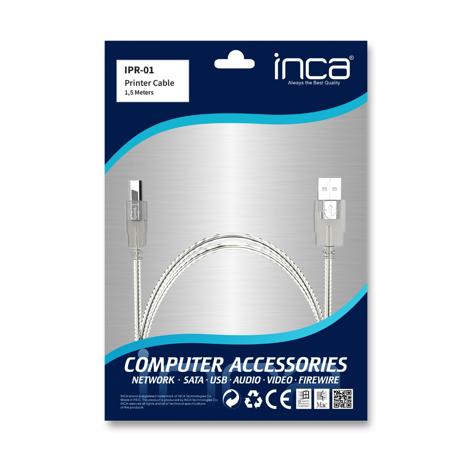 İnca Ipr-1t Usb 2.0 Yazıcı Kablosu 1.5m Kablo - görsel 3