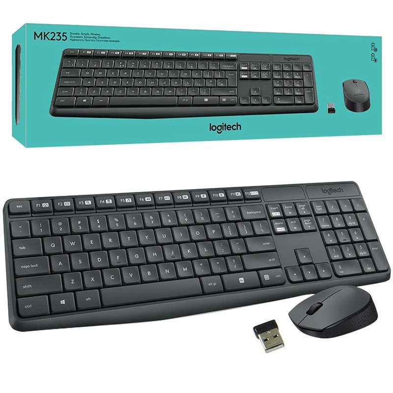 Logitech MK235 (920-007925) Siyah Kablosuz Klavye&Mouse Set - görsel 2