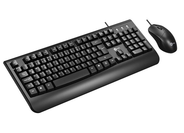 Lenovo Lecoo CM105 Q Türkçe USB Siyah Klavye + Mouse Seti - görsel 3