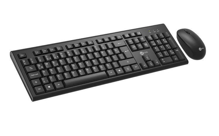 Lenovo Lecoo KW200 Q Türkçe Kablosuz Siyah Klavye + Mouse Seti - görsel 2