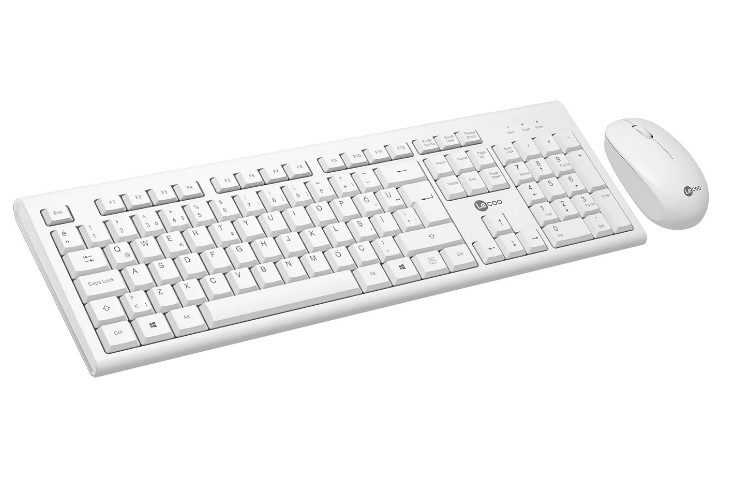 Lenovo Lecoo KW200 Q Türkçe Kablosuz Beyaz Klavye + Mouse Seti - görsel 2