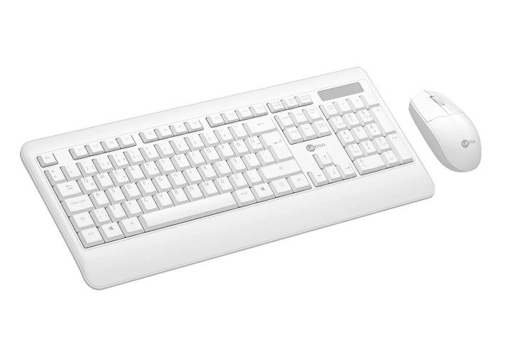 Lenovo Lecoo KW202 Q Türkçe Kablosuz Beyaz Klavye + Mouse Seti - görsel 2