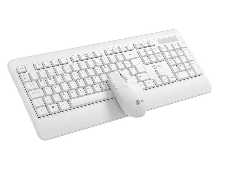 Lenovo Lecoo KW202 Q Türkçe Kablosuz Beyaz Klavye + Mouse Seti - görsel 3