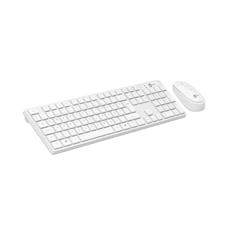 Lecoo KM2001 Kablosuz Türkçe Q Klavye & Mouse Set Beyaz - görsel 2