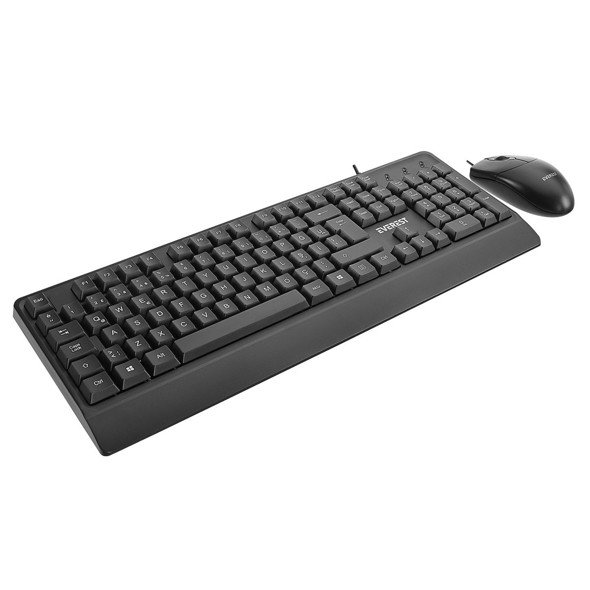 Everest KM-619 Siyah Usb Kablolu Q Standart Klavye + Mouse Set - görsel 2