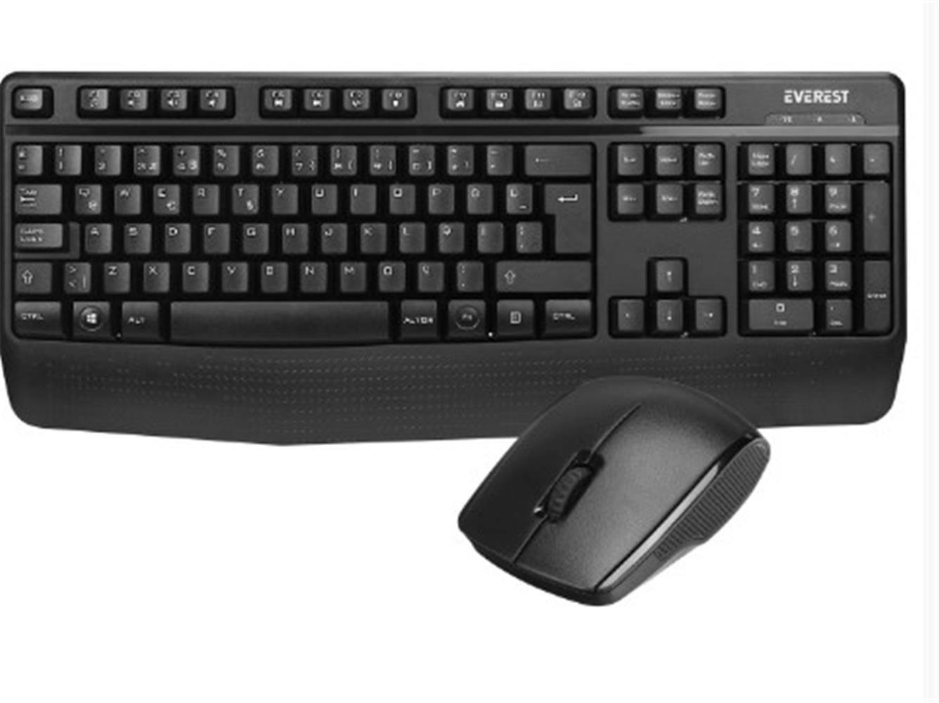 Everest KM-3335 Siyah Ikisi bir arada 2 in 1 Kablosuz Q Multimedia Klavye + Mouse Set - görsel 2