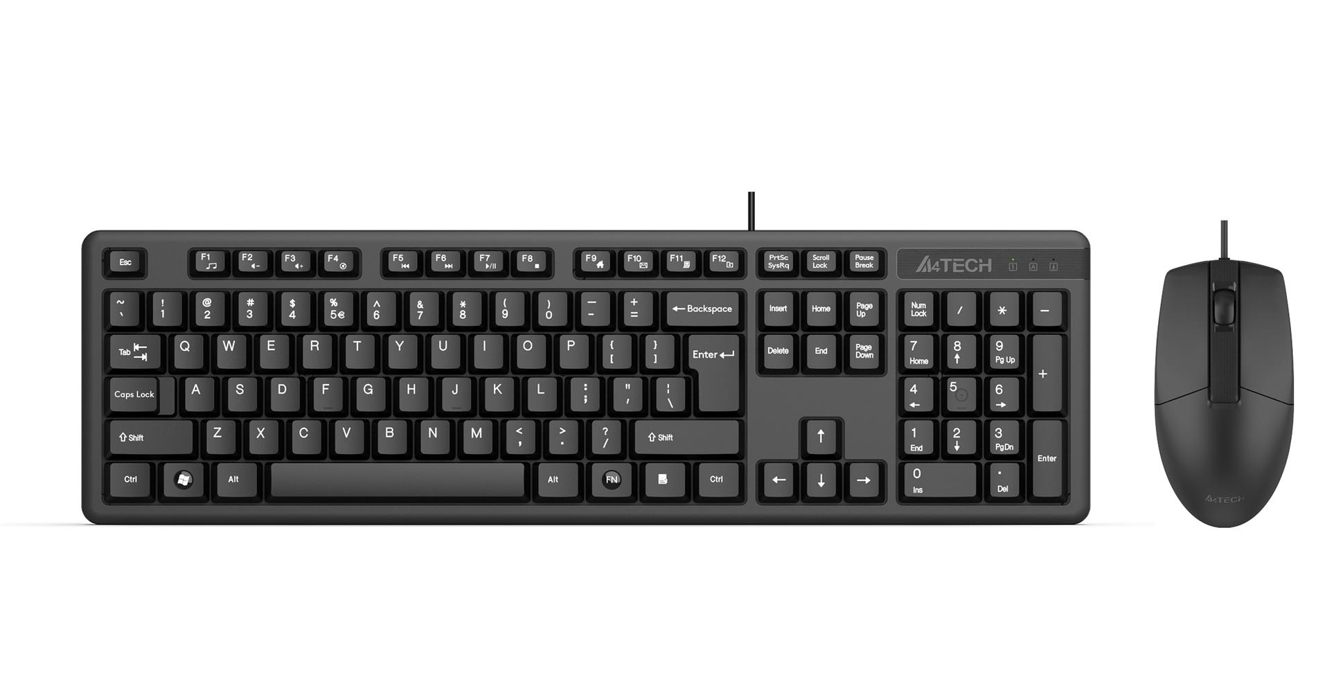 A4 Tech KR-3330S Silent Q Usb Fn-Multimedya Klavye + Optik Mouse Set Sessiz - görsel 2