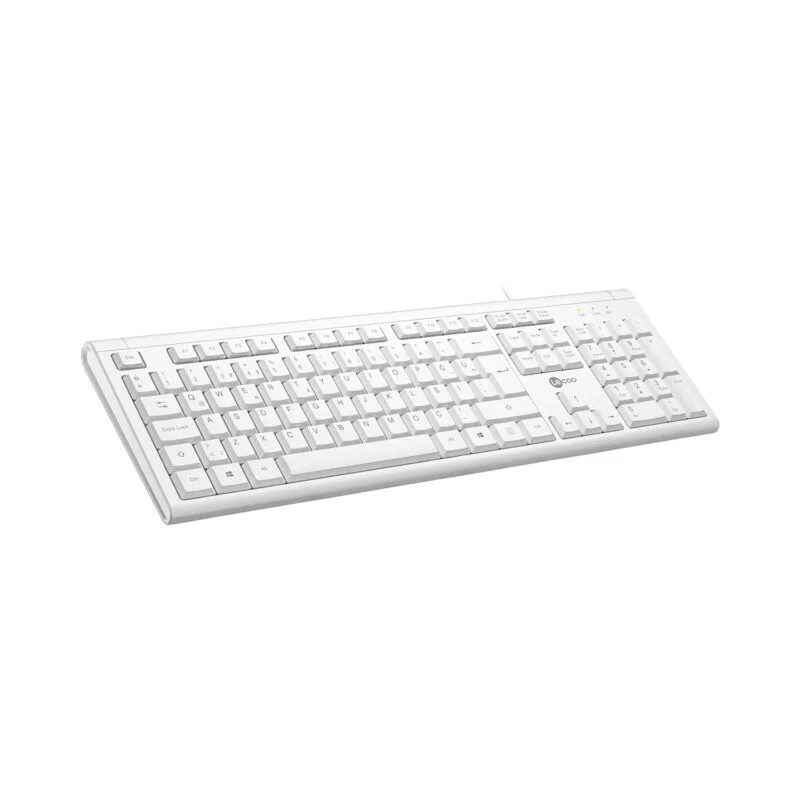 Lenovo Lecoo KB101 USB Kablolu Türkçe Q Klavye Beyaz - görsel 3