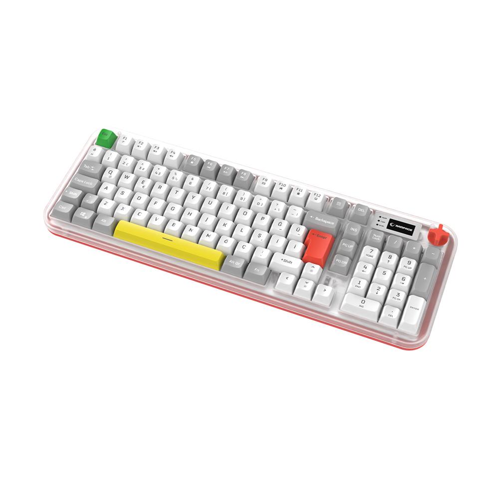 Rampage Reflect 99 Sessiz Beyaz / Gri RGB Q Membrane Oyuncu Klavyesi