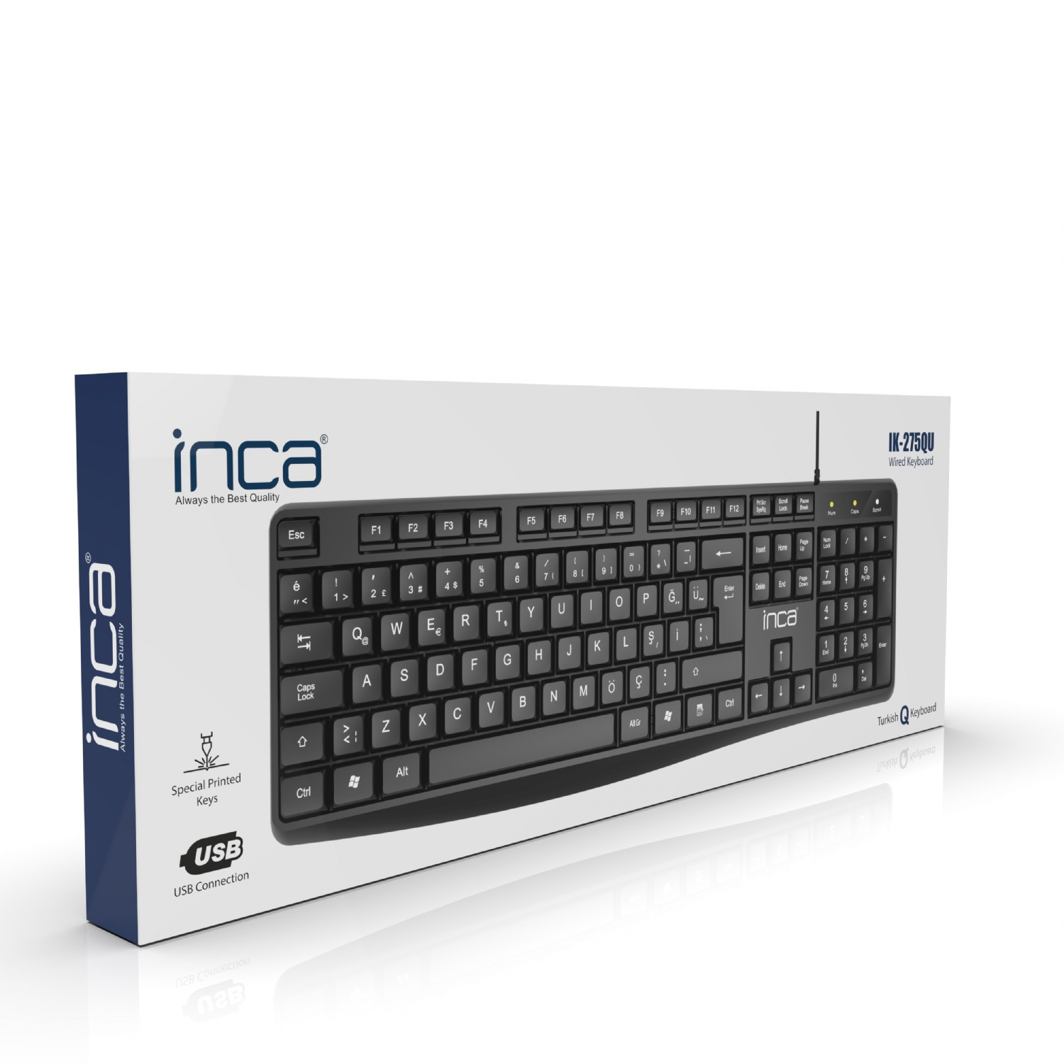 İnca IK-275QU Q Multımedıa Soft Touch Black Keyboard - görsel 5