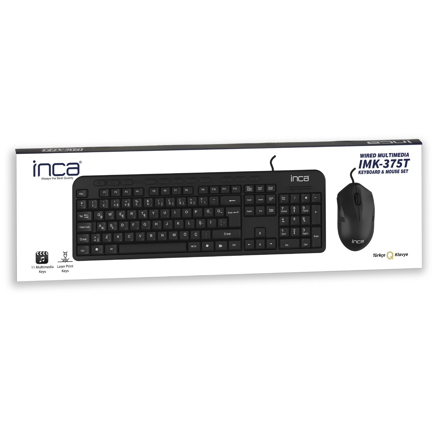 İnca Imk-375t Wıred Multimedia Q Klavye Mouse Set - görsel 4