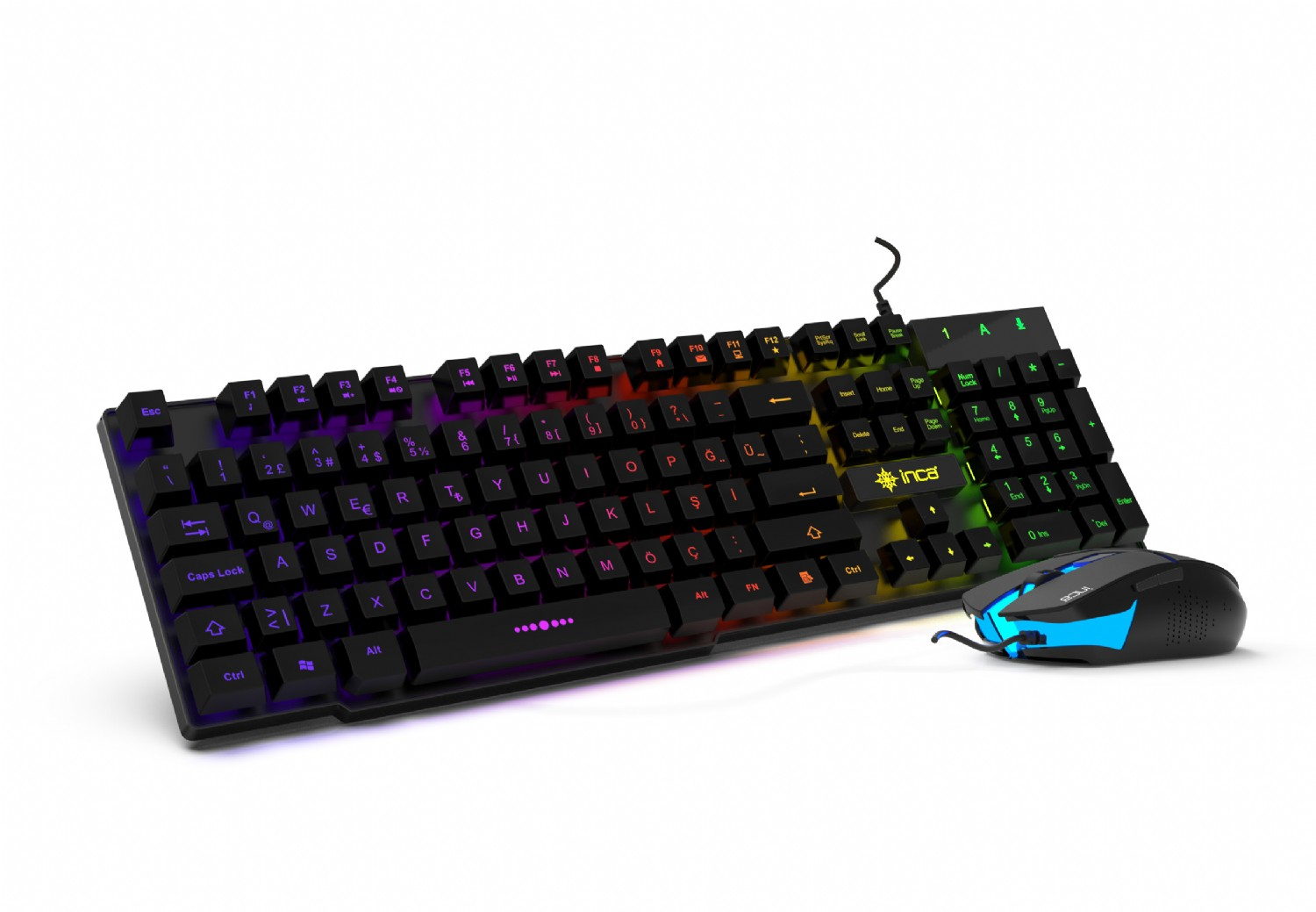 İnca Ikg-448 Raınbow Efect Mekanik Hisli Gamıng Klavye Mouse Set - görsel 2