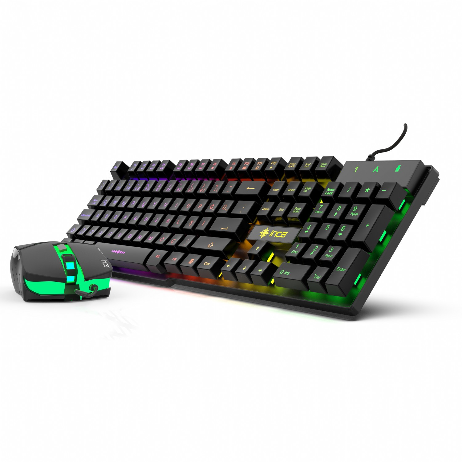 İnca Ikg-448 Raınbow Efect Mekanik Hisli Gamıng Klavye Mouse Set - görsel 3