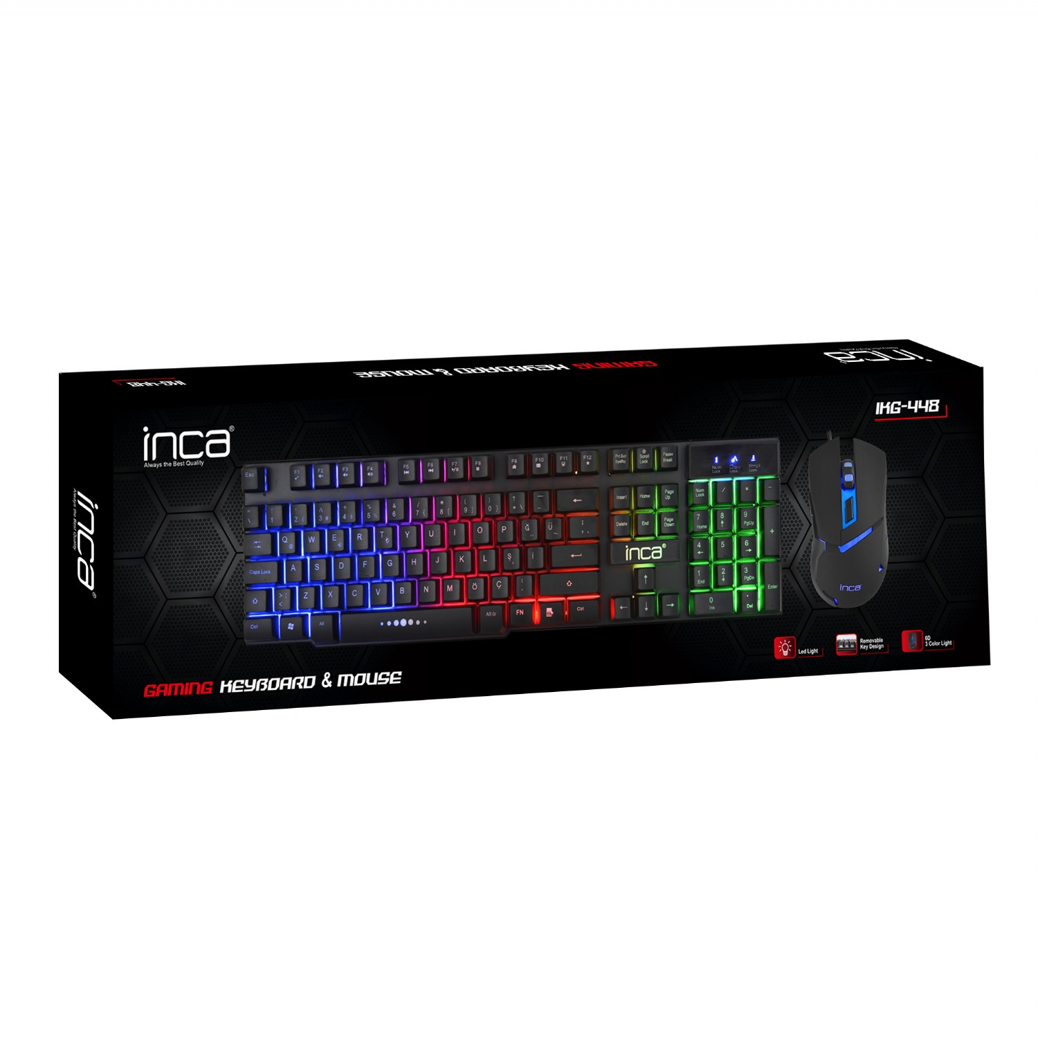 İnca Ikg-448 Raınbow Efect Mekanik Hisli Gamıng Klavye Mouse Set - görsel 5