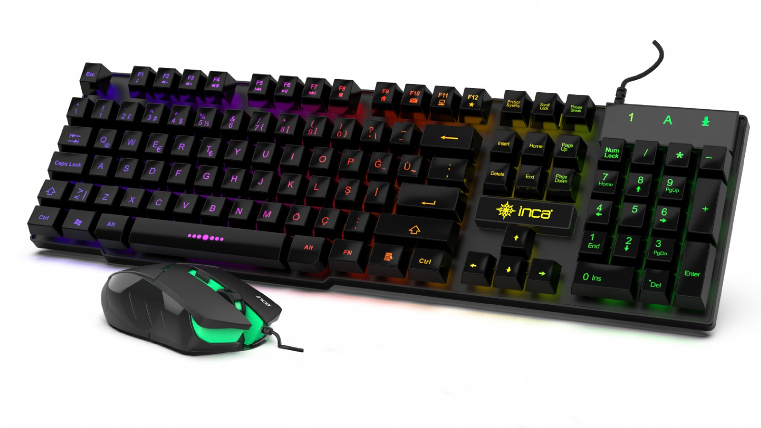 İnca Ikg-448 Raınbow Efect Mekanik Hisli Gamıng Klavye Mouse Set
