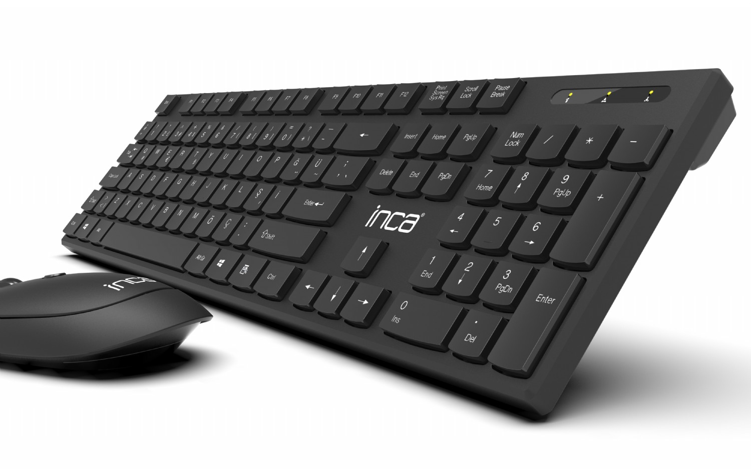 İnca IWS-537 Wireless Slim Design Soft Touch Q Keyboard Mouse Set - görsel 2