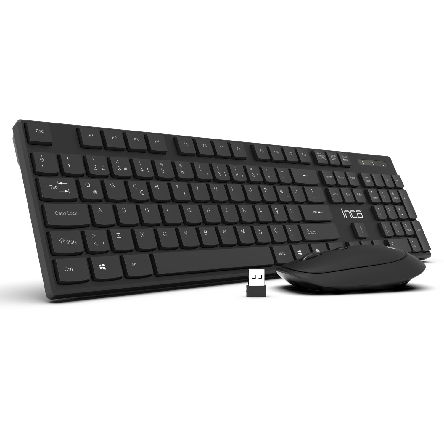 İnca IWS-537 Wireless Slim Design Soft Touch Q Keyboard Mouse Set - görsel 3