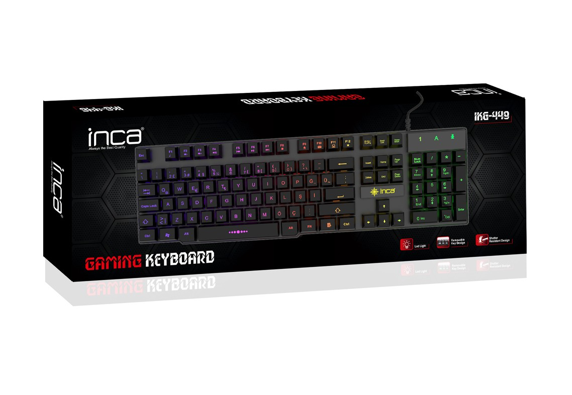 İnca Ikg-449 Raınbow Efect Mekanik Hisli Gamıng Klavye - görsel 4