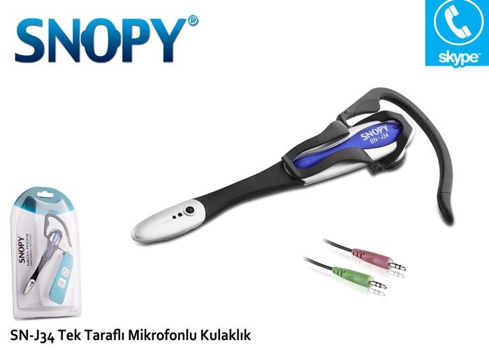 Snopy SN-J34 Tek Taraflı Mikrofonlu Kulaklık - görsel 4
