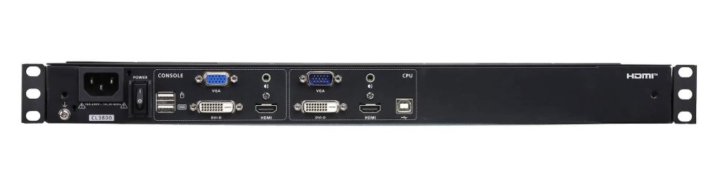 Aten CL3800NWT 1U Ultra Kısa Derinliğe Sahip Çift Raylı Geniş Ekran LCD Konsol - görsel 12