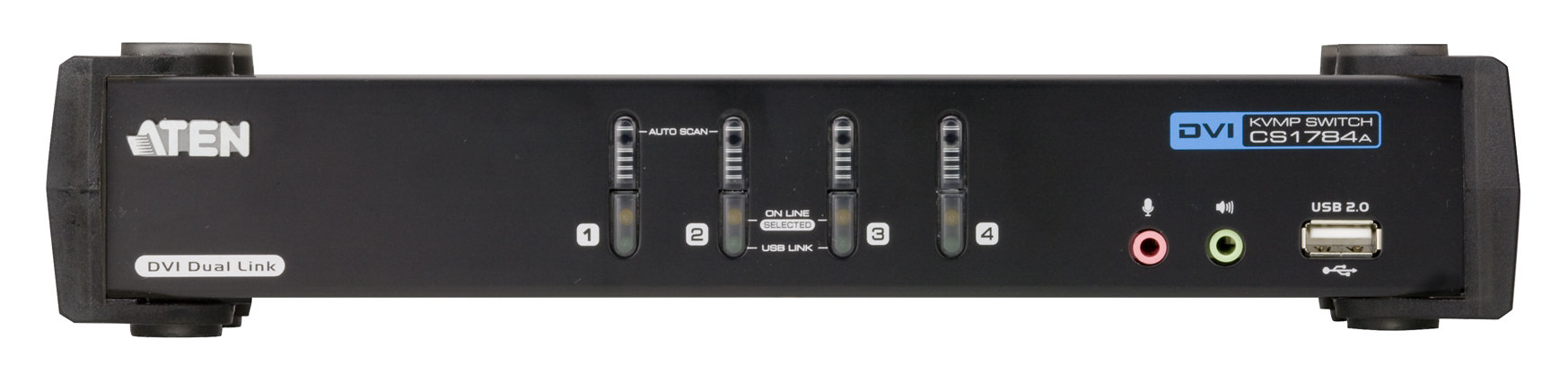 Aten CS1784A 4 Port USB DVI Dual Link KVMP Periferi Switch - görsel 2