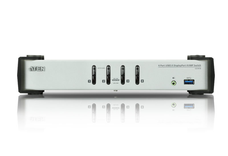 Aten CS1914 4-Port USB 3.0 DisplayPort KVMP Periferi Switch - görsel 5
