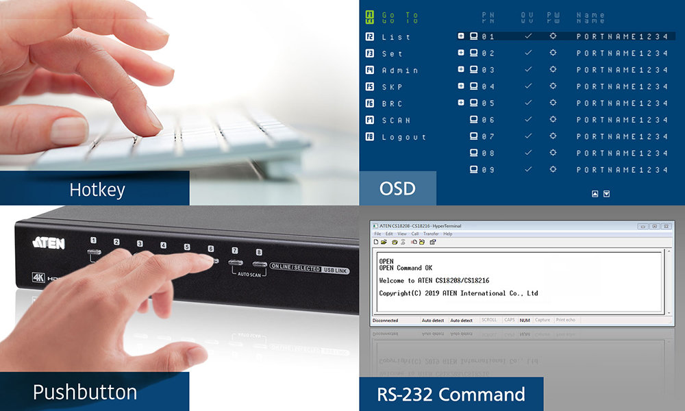 Aten CS19208 8-Port USB 3.0 4K DisplayPort KVM Switch - görsel 13