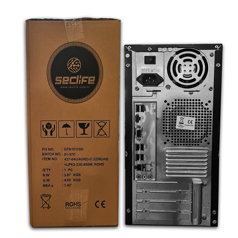 Seclife SC-2130+ İ3-2100 8GB 240GB SSD Dos Masaüstü Pc - görsel 4
